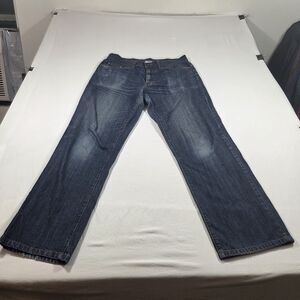 Patagonia Men's Jeans Relaxed Fit Denim Organic Cotton Size 34 Distressed Black